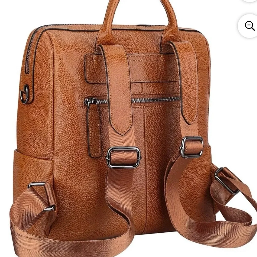 S-ZONE Women Genuine Leather Backpack Casual Convertible Shoulder Bag Purse